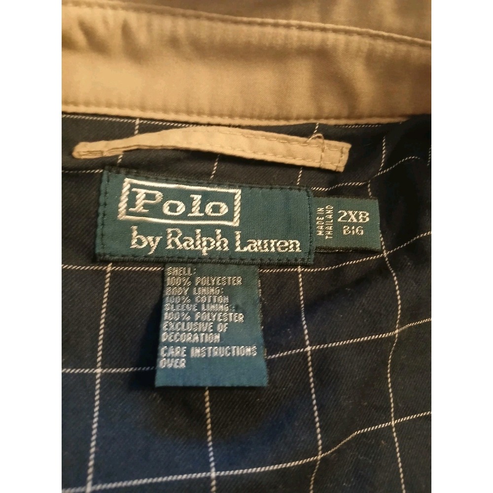 Vintage Polo Ralph Lauren Harrington Jacket Mens Beige Zip Up 2XB BIG - Picture 7 of 10